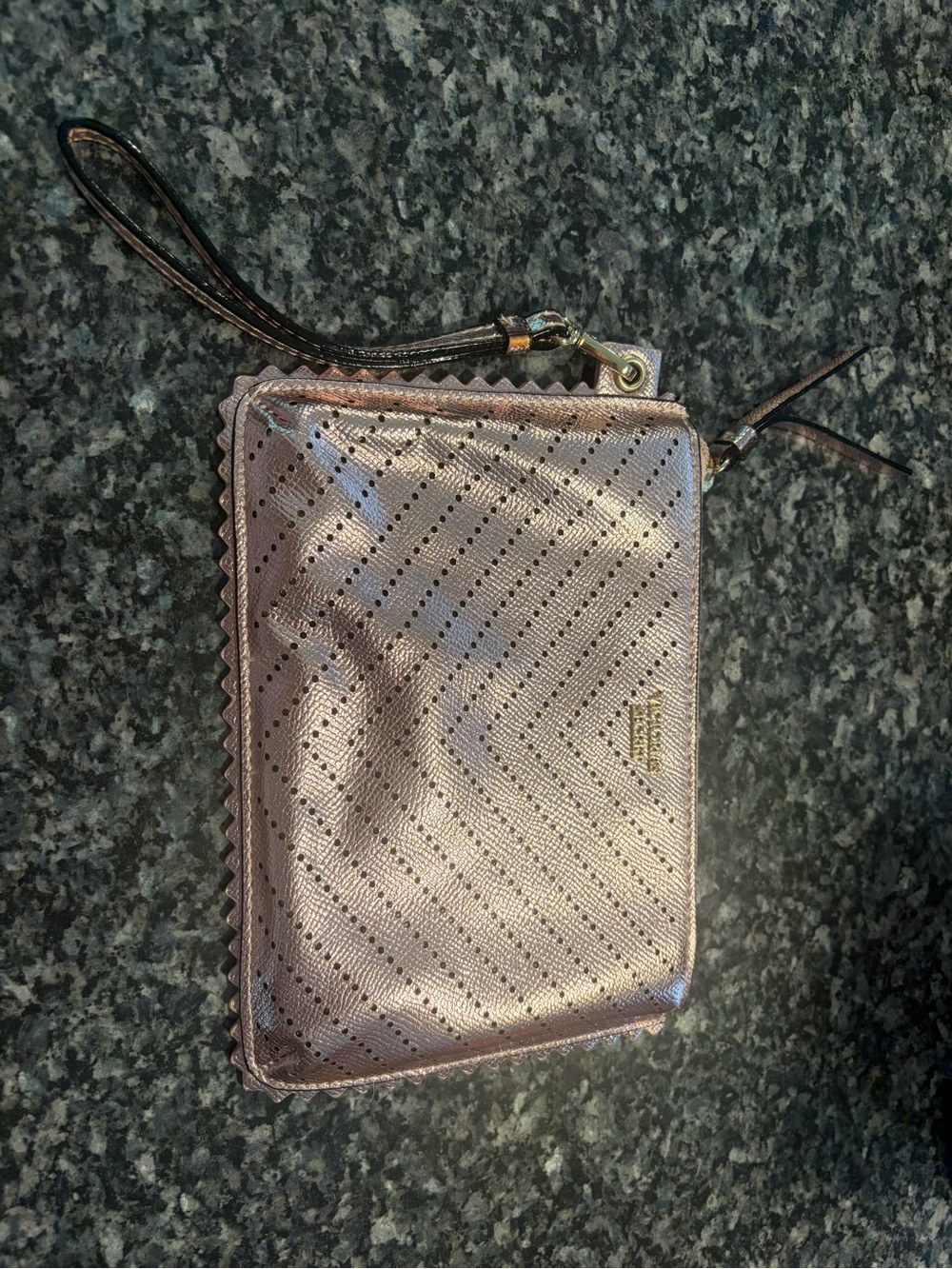 Victoria's Secret Metallic Rose Gold Wristlet